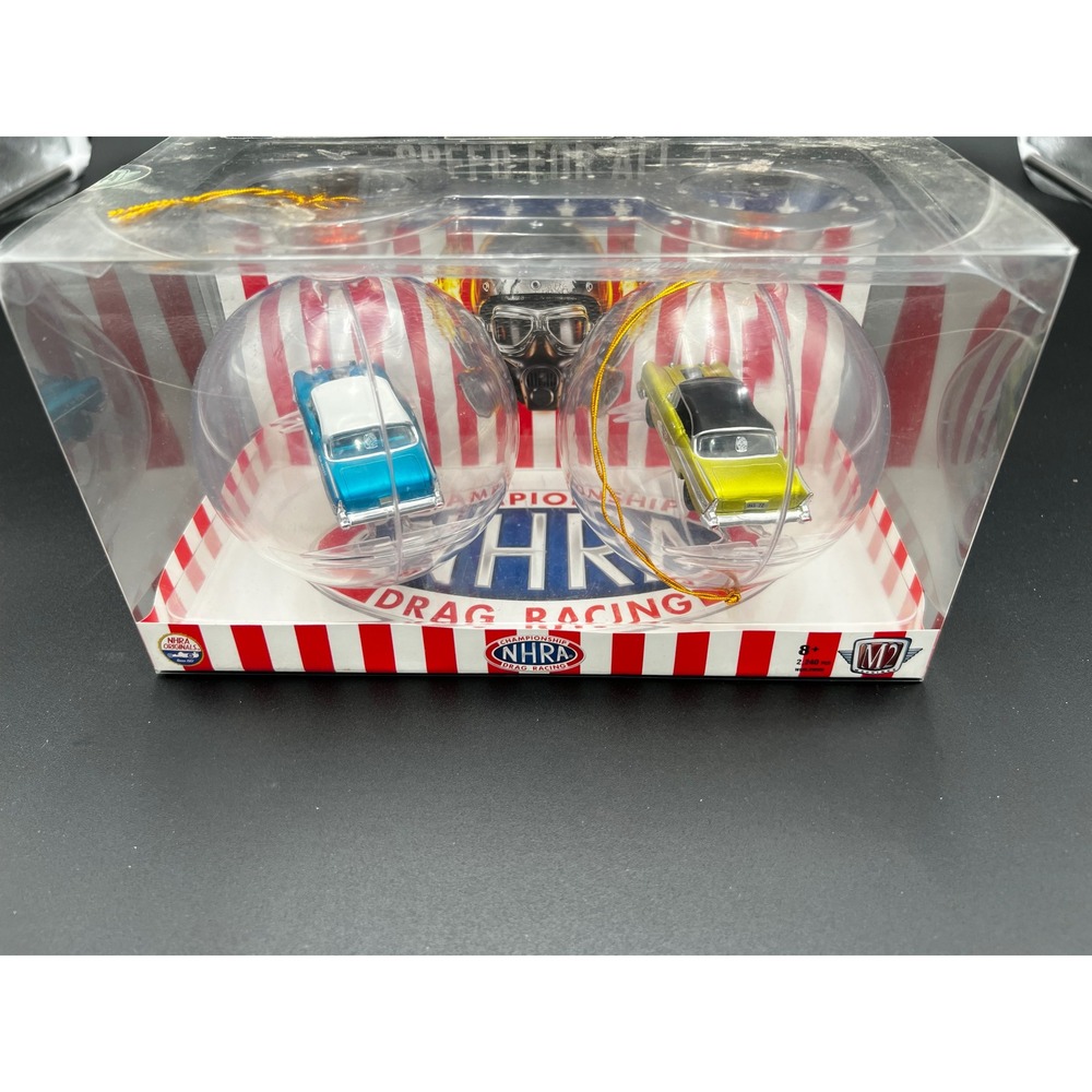 M2 Machines NHRA Drag Racing 1957 Chevy Bel Air 1:64 Scale Ornaments 2 Pack NEW